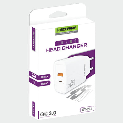 SY-214 45W Usb-A ve Usb-C Şarj Adaptörü