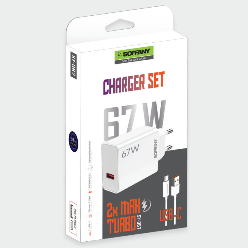 SY-067 67W TURBO USB-C Şarj & Data Kablosu
