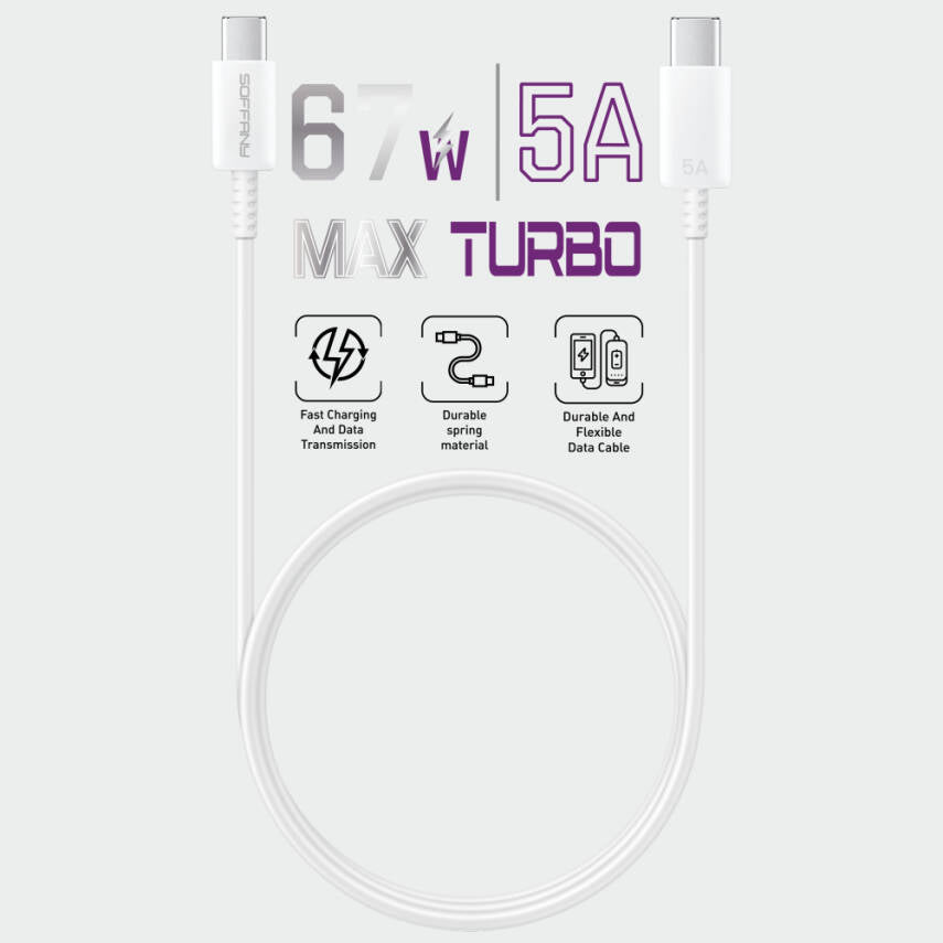 SY-270 67W Type-C to Type-C Turbo USB Data Kablosu