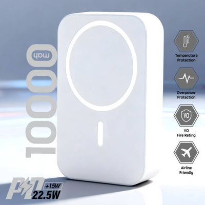 BR-044 10.000 mAh Magsafe  P.Bank  Type-C + USB Giriş-Çıkış Hızlı Şarj