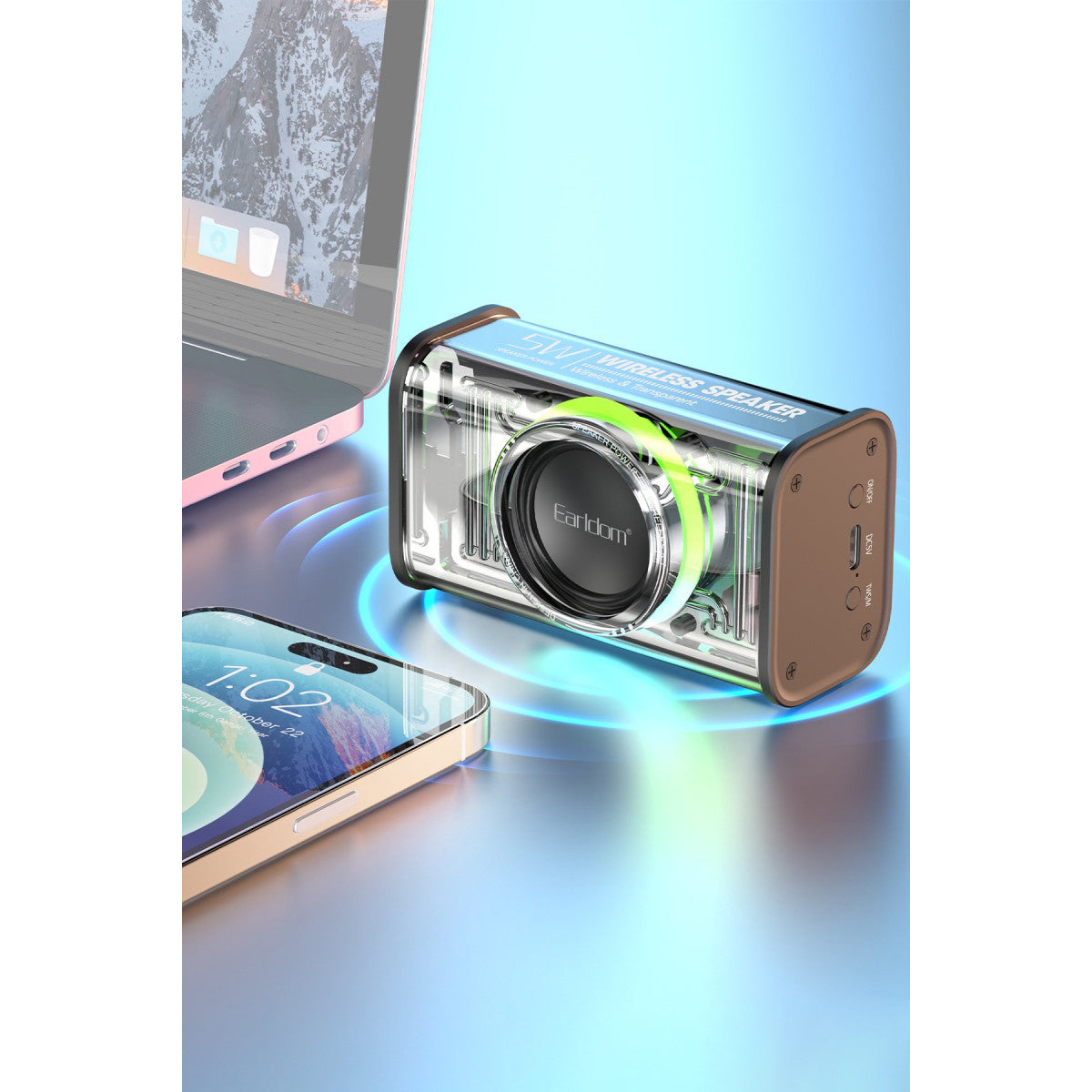 Earldom A31 RGB Işıklı Bluetooth 5.1 5W Kablosuz Hoparlör