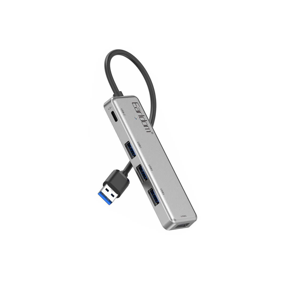 Earldom HUB12 Tak Çalıştır 40cm 4 Adet Usb 2.0 ve 1 Adet Type-C Çıkışlı Usb Çoklayıcı