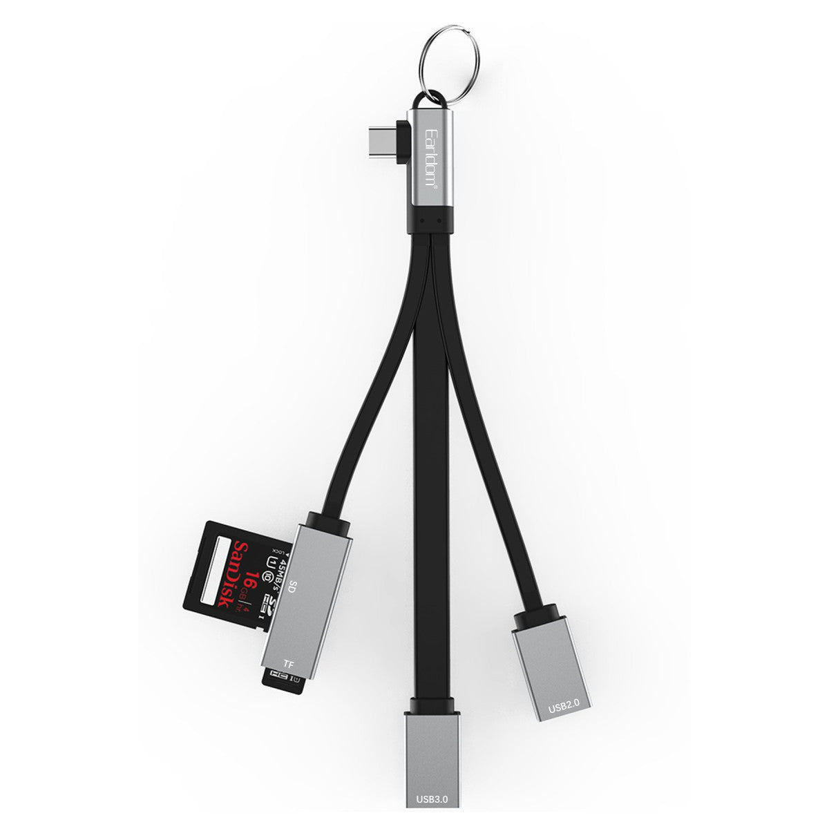 Earldom HUB18C 4in1 Type-C to USB 3.0 / USB 2.0 / SD/TF Kart Dönüştürücü