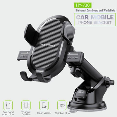 HY-730 360° Ekstra Güçlü Vantuzlu Araç İçi Telefon Tutucu