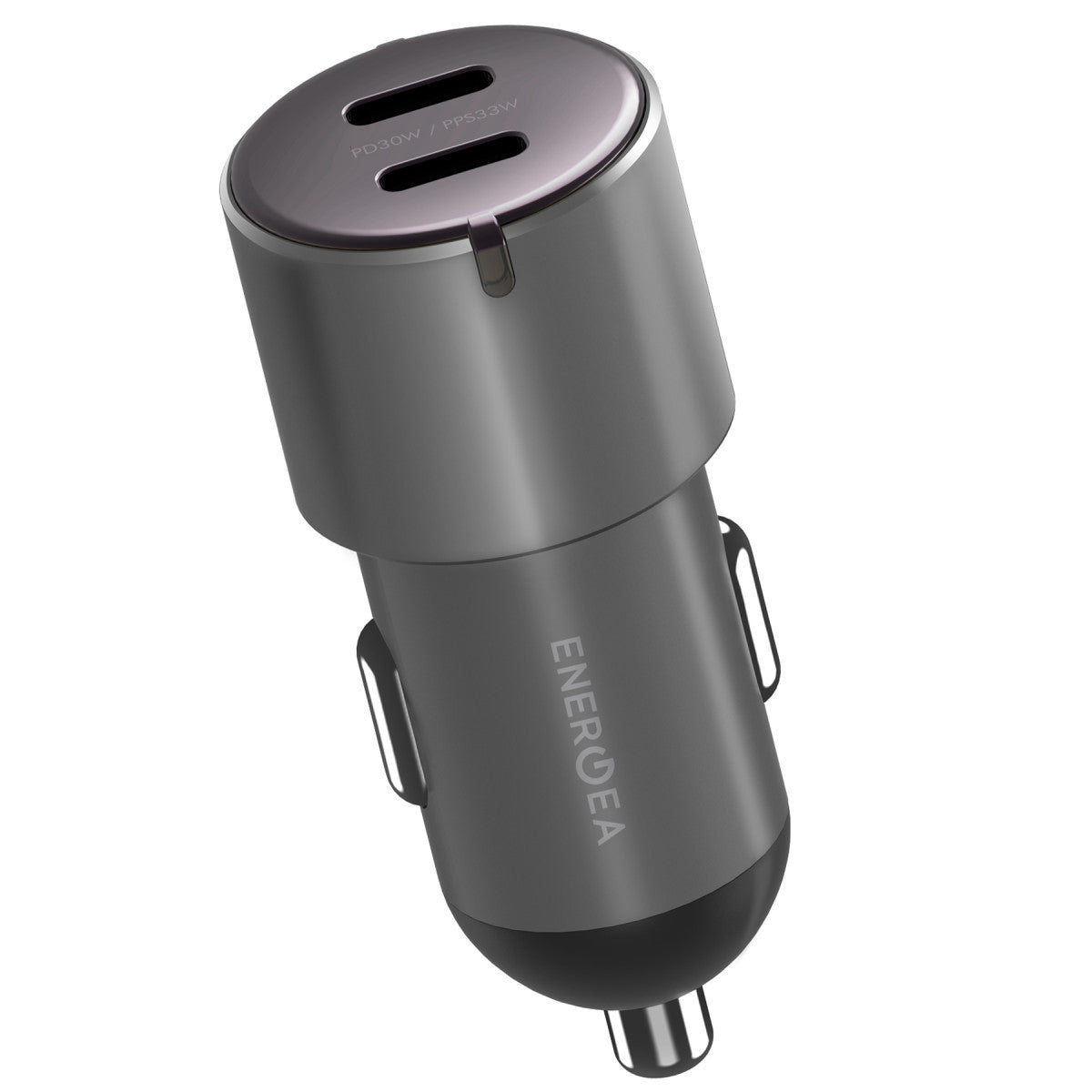 Energea AluDrive D60 66W 2 Adet 33W Type-C Çıkışlı Alüminyum Araç İçi Şarj Aleti