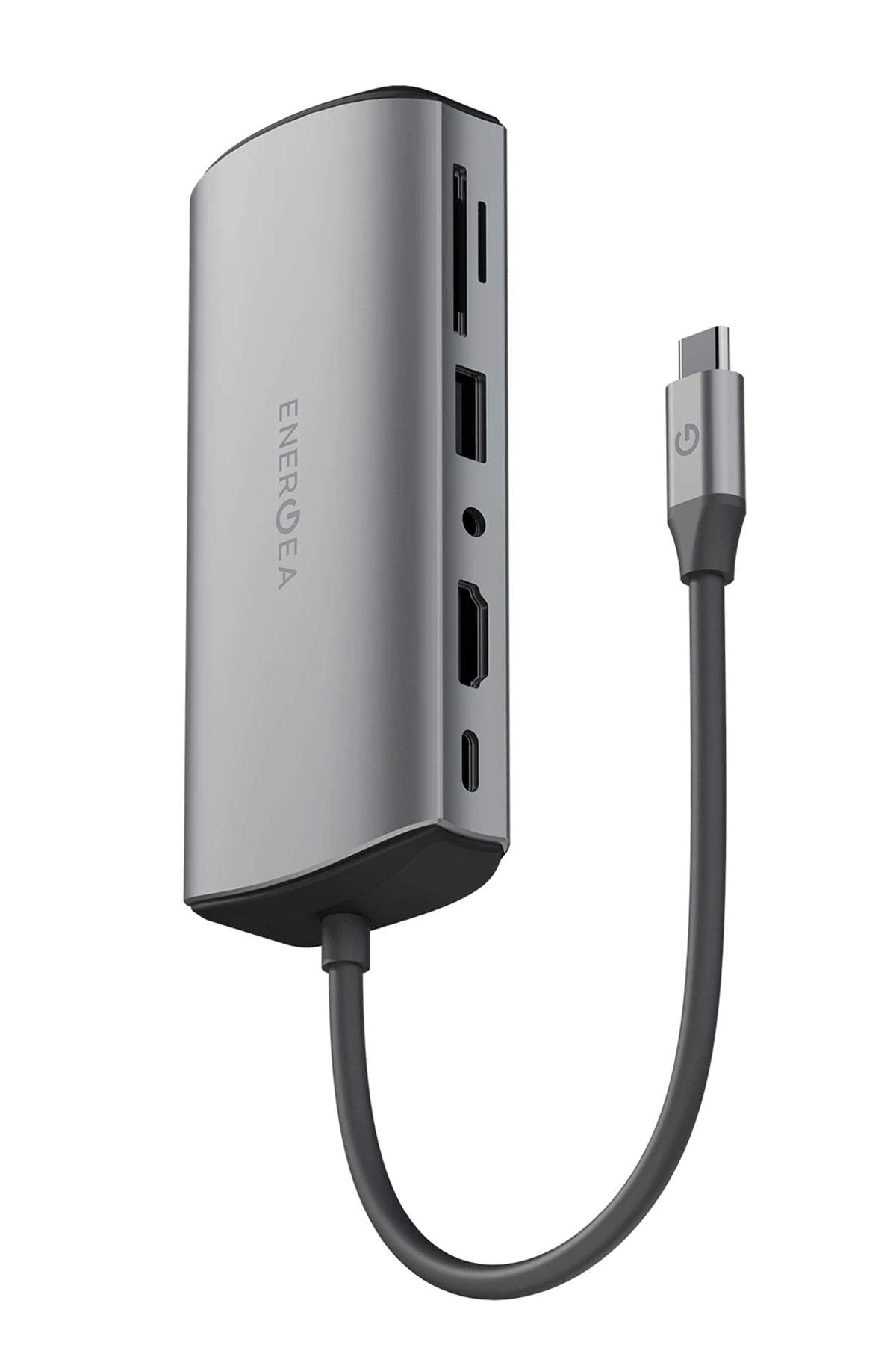 Energea AluHub Max 100W Type-C PD Şarj Destekli 11in1 4K Hub Dönüştürücü - Koyu Gri