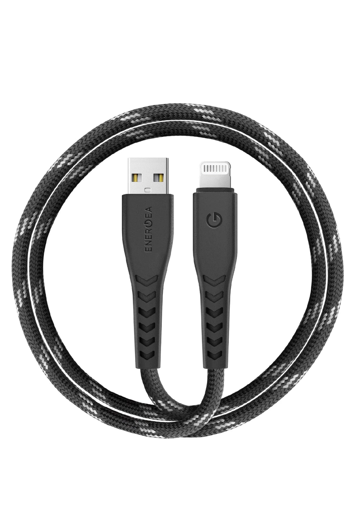 Energea C89 NyloFlex 1.5M 3A USB to Lightning Hızlı Şarj Kablo - Siyah