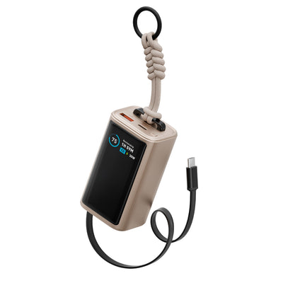 Energea ComPac Arc 45 Dijital Göstergeli 10.000 mAh Dahili Type-C Kablolu 45W Şarj Çıkışlı PD Hızlı Şarj Powerbank