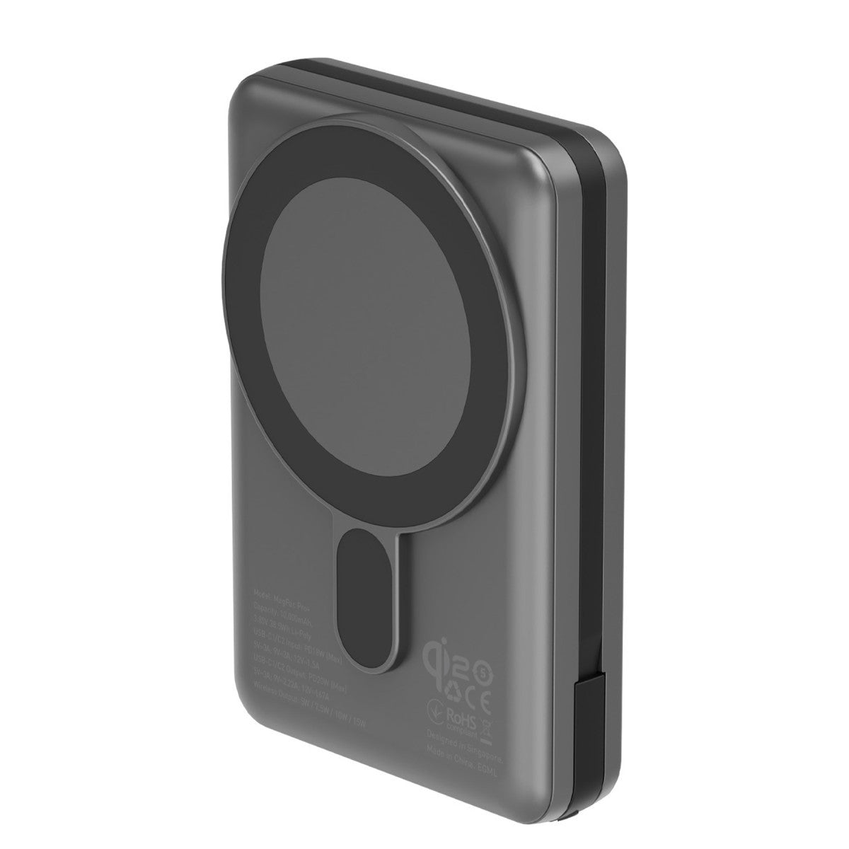 Energea MagPac Pro Plus 10.000 mAh 1 Adet 20W Type-C 1 Adet 20W Type-C Kablo ve 15W Kablosuz Şarj Çıkışlı PD Hızlı Şarj Magsafe Powerbank