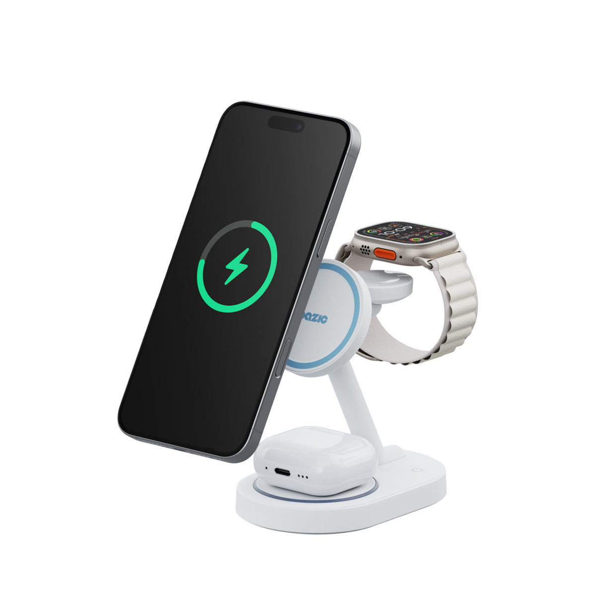 Energea X Bazic GoMag Station 2 3in1 15W Telefon Saat Masaüstü Hızlı Şarj Standı