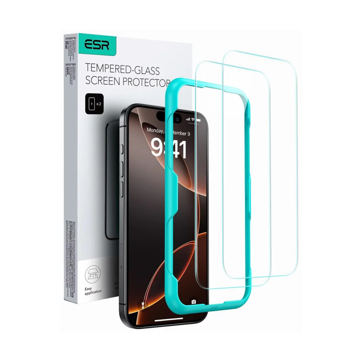 ESR Apple iPhone 16 Plus Tempered 2 Adet Cam Ekran Koruyucu