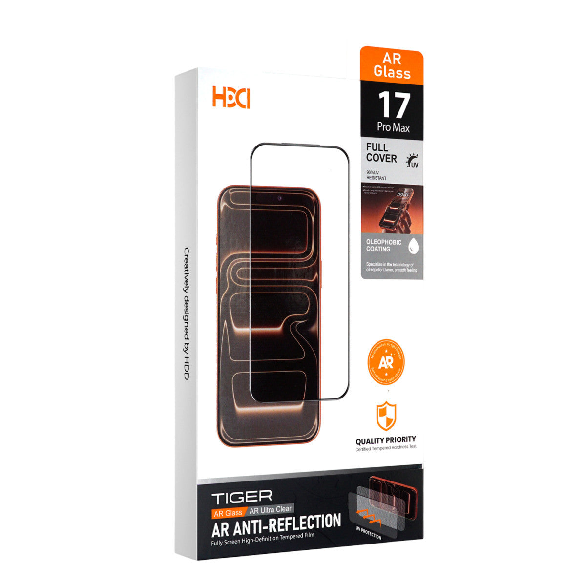 HDD Apple iPhone 17 Pro Max Tiger AR Cam Ekran Koruyucu