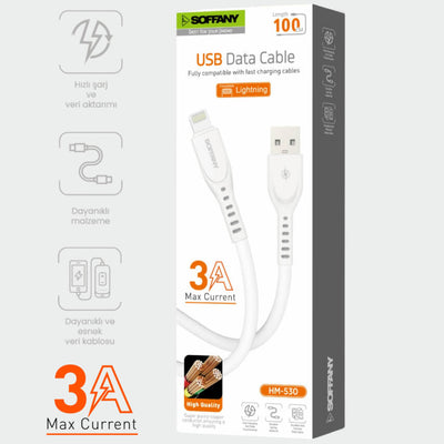 HM-530 USB to Lightning Şarj & Data Kablosu 3.0A