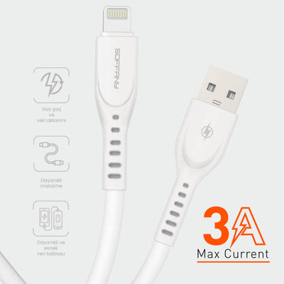 HM-530 USB to Lightning Şarj & Data Kablosu 3.0A