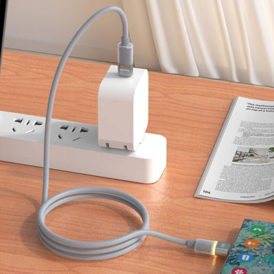 HM-280-012 USB-C to USB-C 60W Warm LED Şarj ve Data Kablosu – 1 Metre