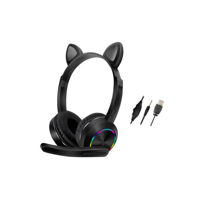 Karler Bass AKZ020 Kafa Üstü Işıklı Kedi Kulaklık