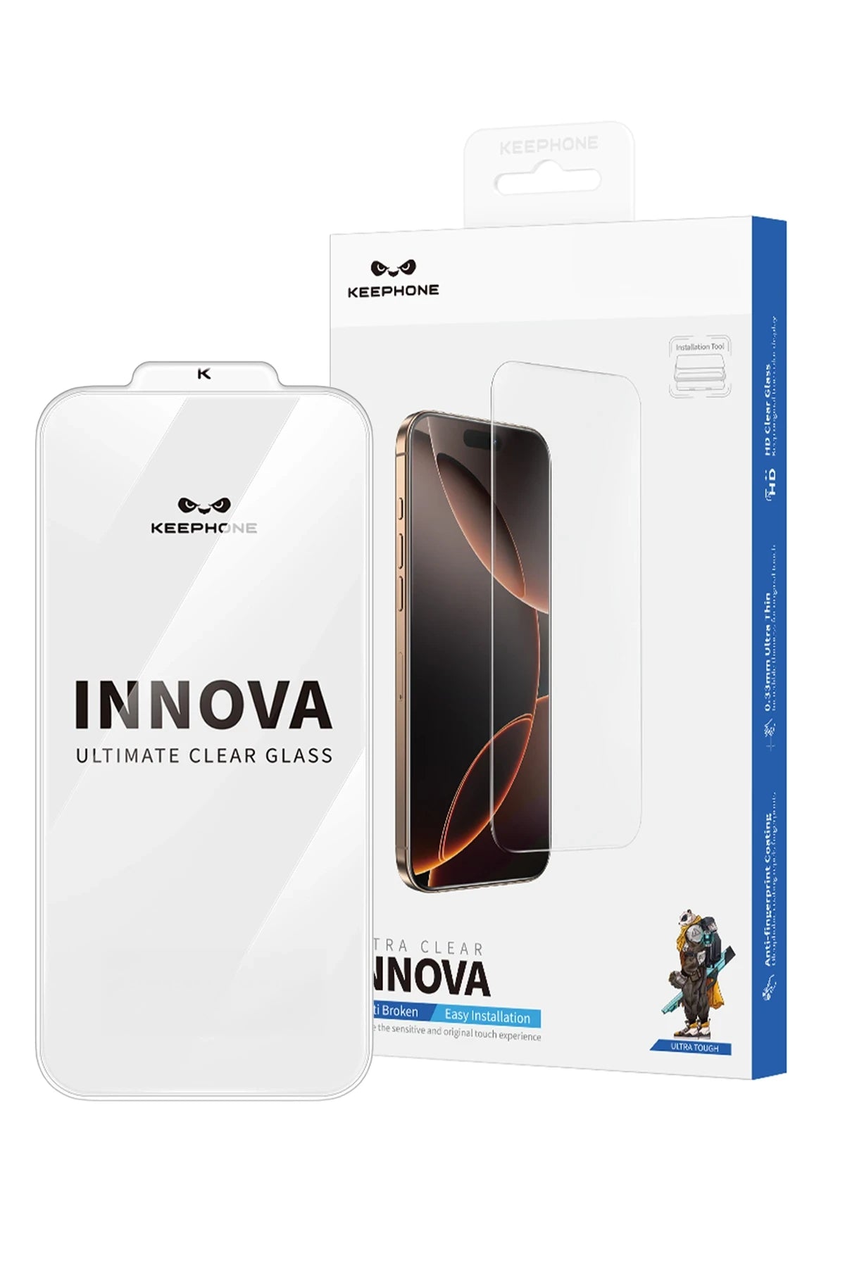 Keephone Apple iPhone 17 Air Innova HD Cam Ekran Koruyucu - Şeffaf