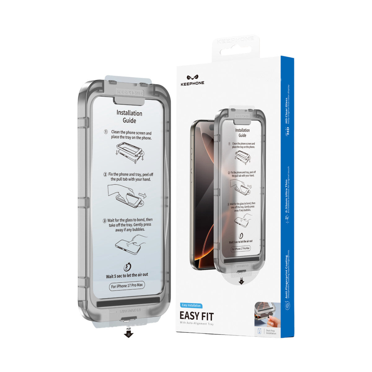 Keephone Apple iPhone 17 EasyFit HD Cam Ekran Koruyucu