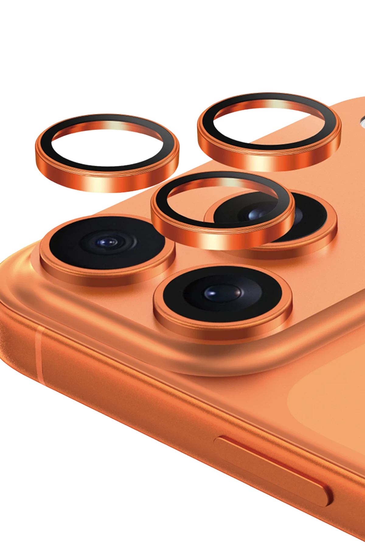 Keephone Apple iPhone 17 Pro Max Bright PVD Metal Kamera Lens - Turuncu