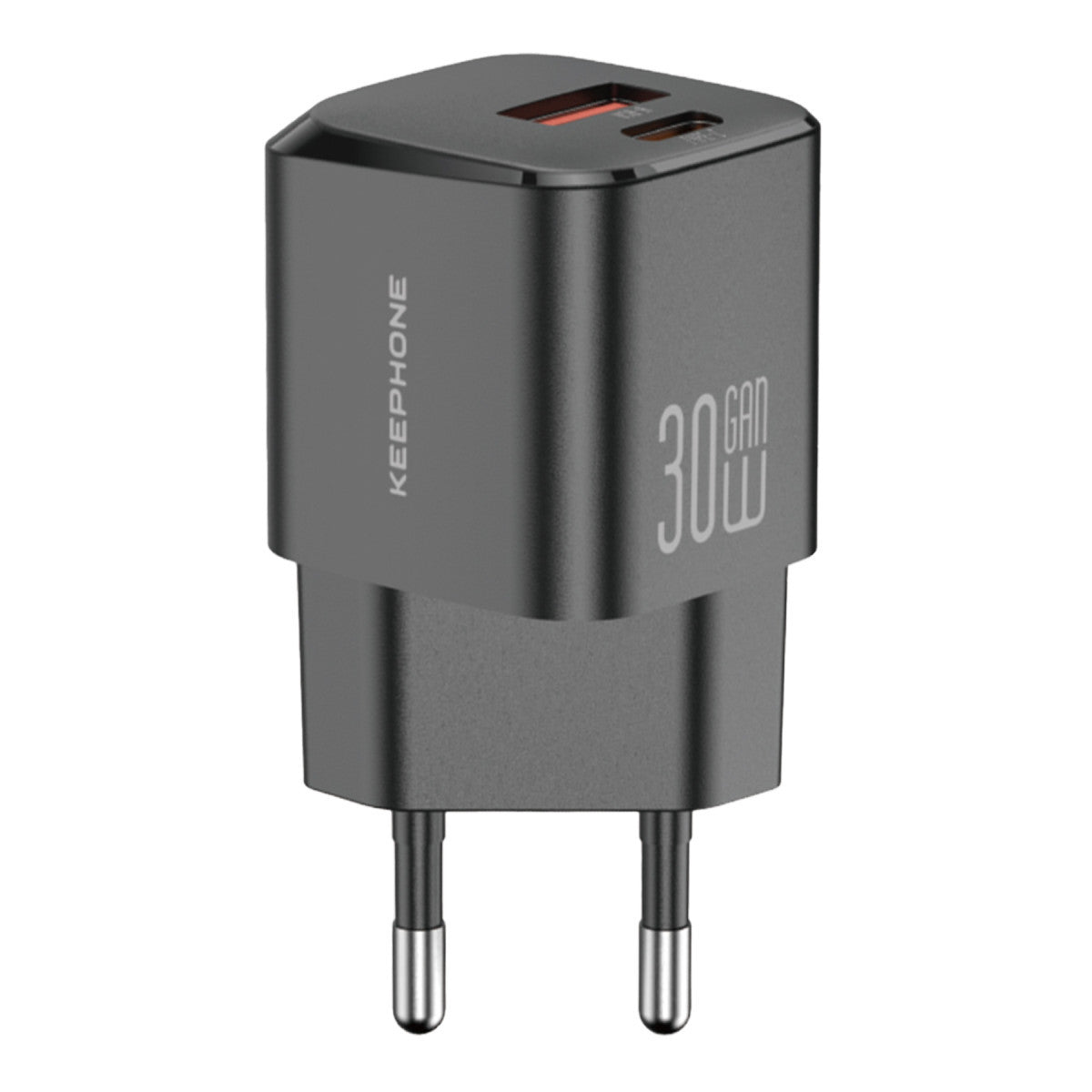 Keephone GaN Wall CH23091 30W 1 Adet Type-C ve 1 Adet USB Çıkışlı GaN Şarj Cihazı
