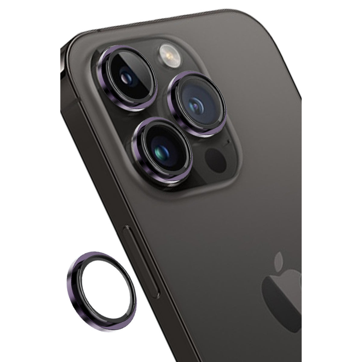 Keephone iPhone 14 Pro Max Capital Alüminyum AR Kamera Lens Koruyucu