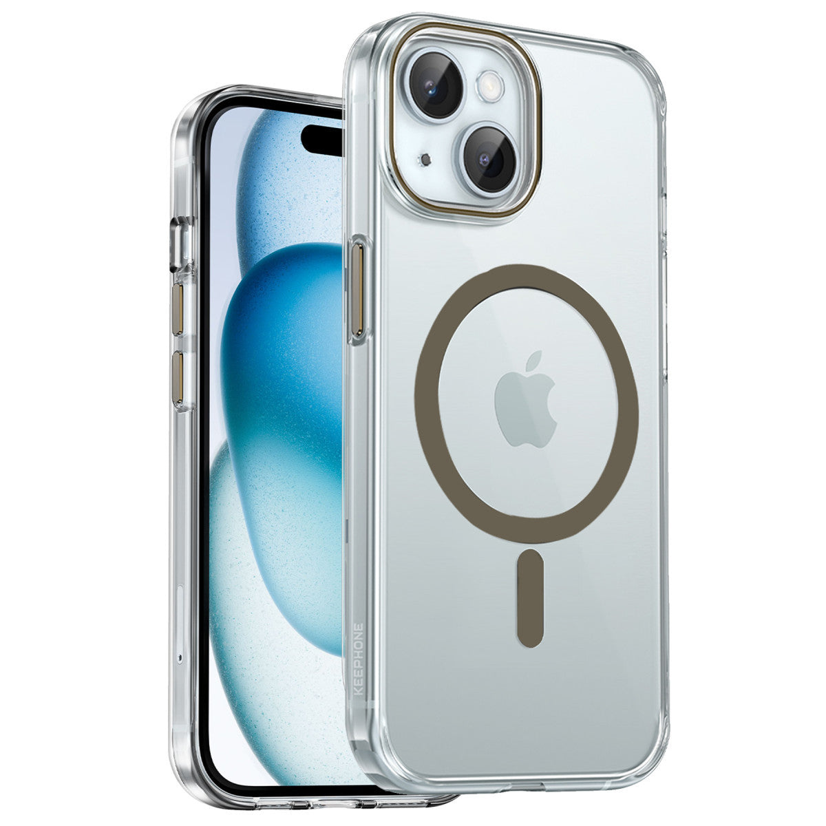 Keephone iPhone 15 Aurora Şeffaf Magsafe Kılıf