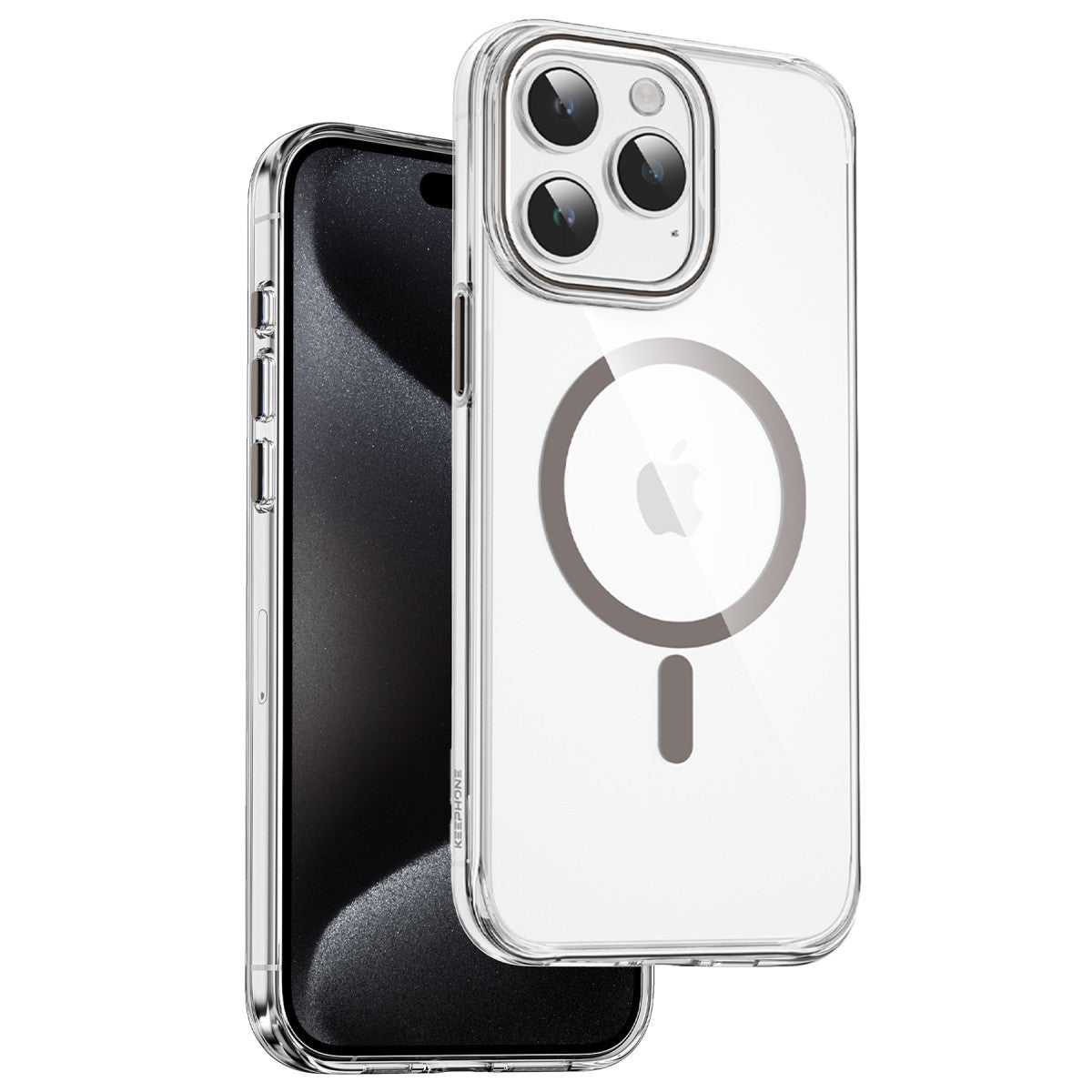 Keephone iPhone 15 Pro Max Aurora Şeffaf Magsafe Kılıf