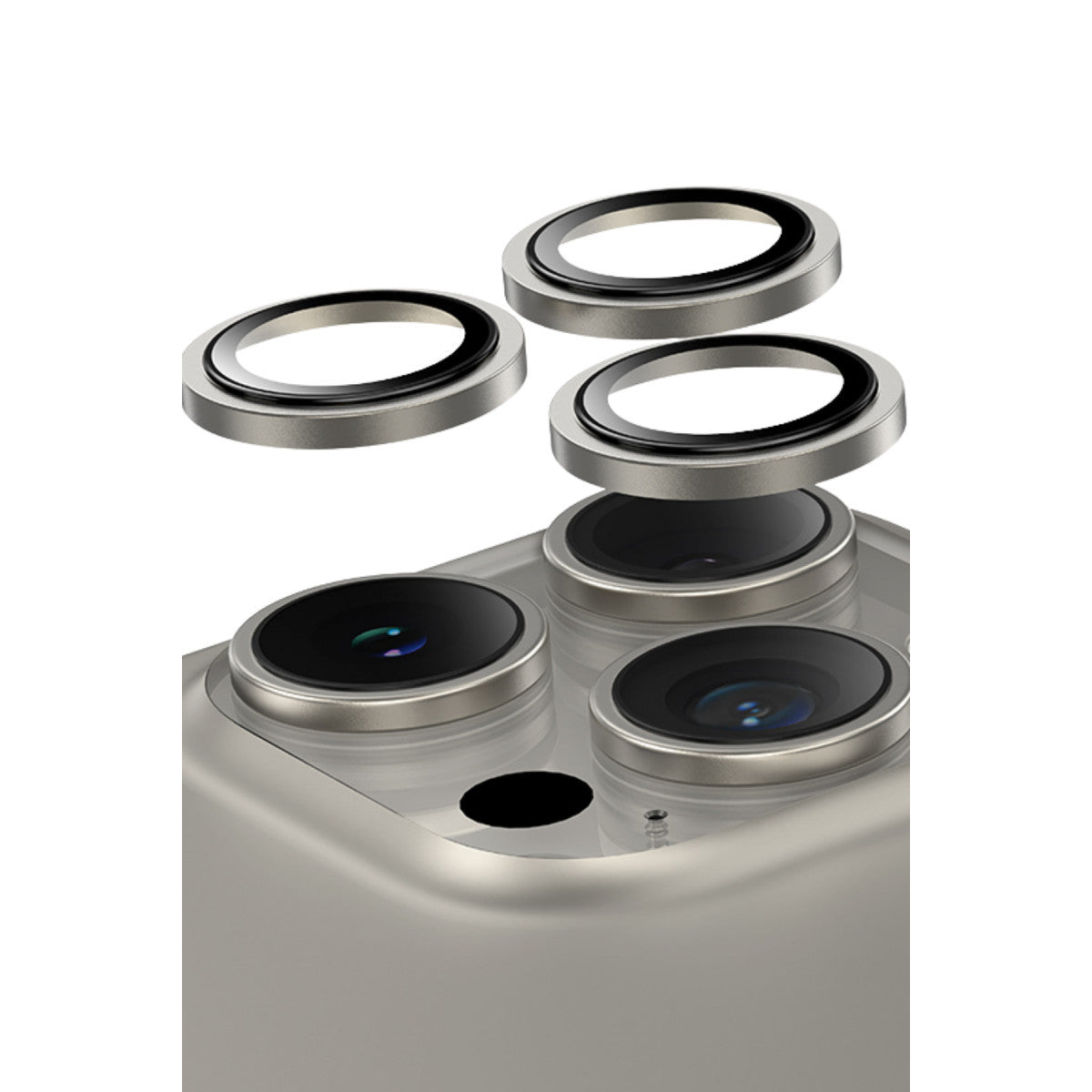 Keephone iPhone 16 Pro Max Capital Alüminyum AR Kamera Lens Koruyucu