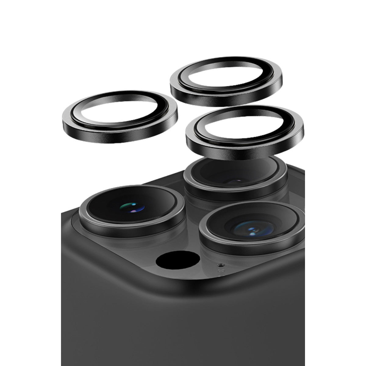 Keephone iPhone 16 Pro Max Capital Alüminyum AR Kamera Lens Koruyucu