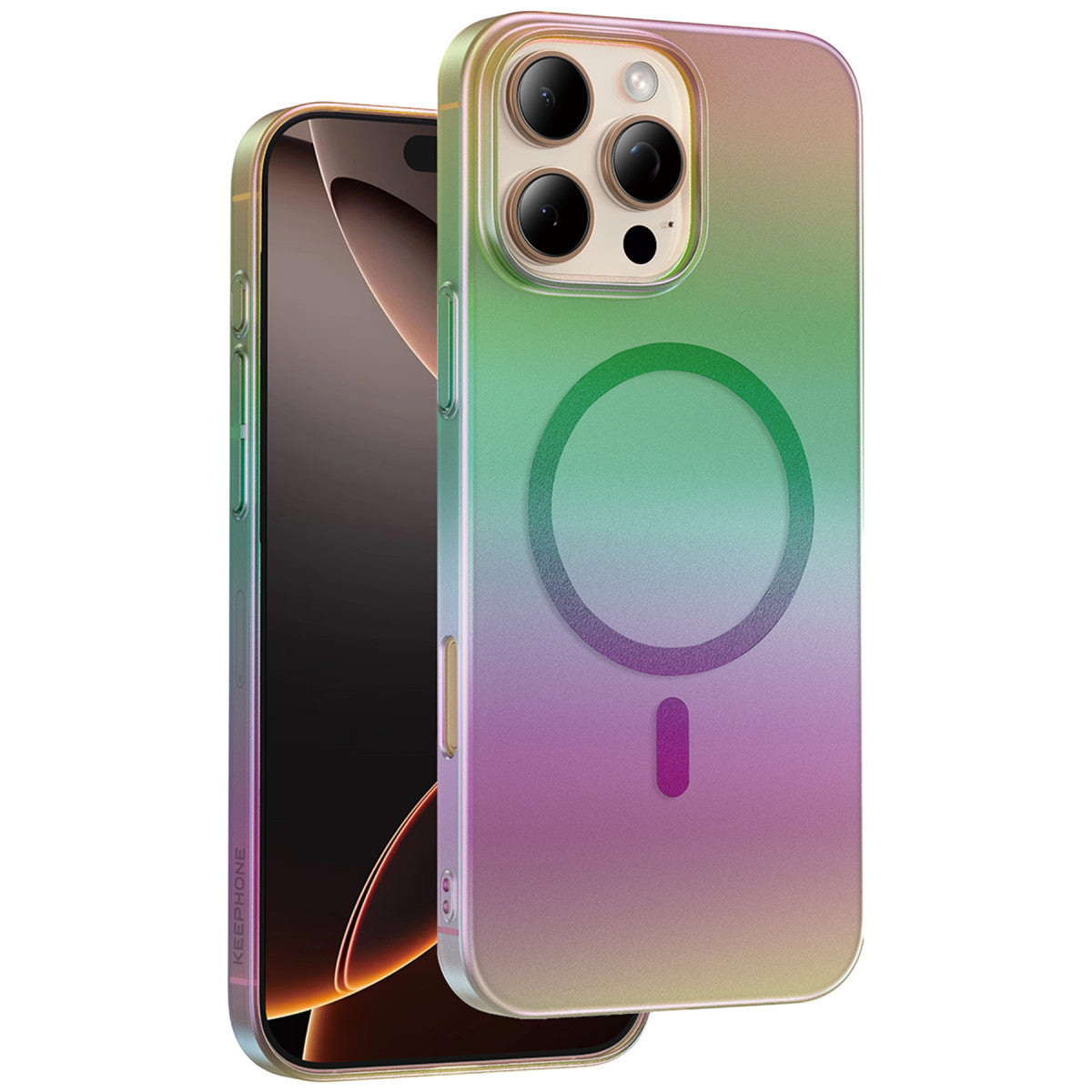 Keephone iPhone 16 Pro Max Fantasia Gökkuşağı Magsafe Kılıf