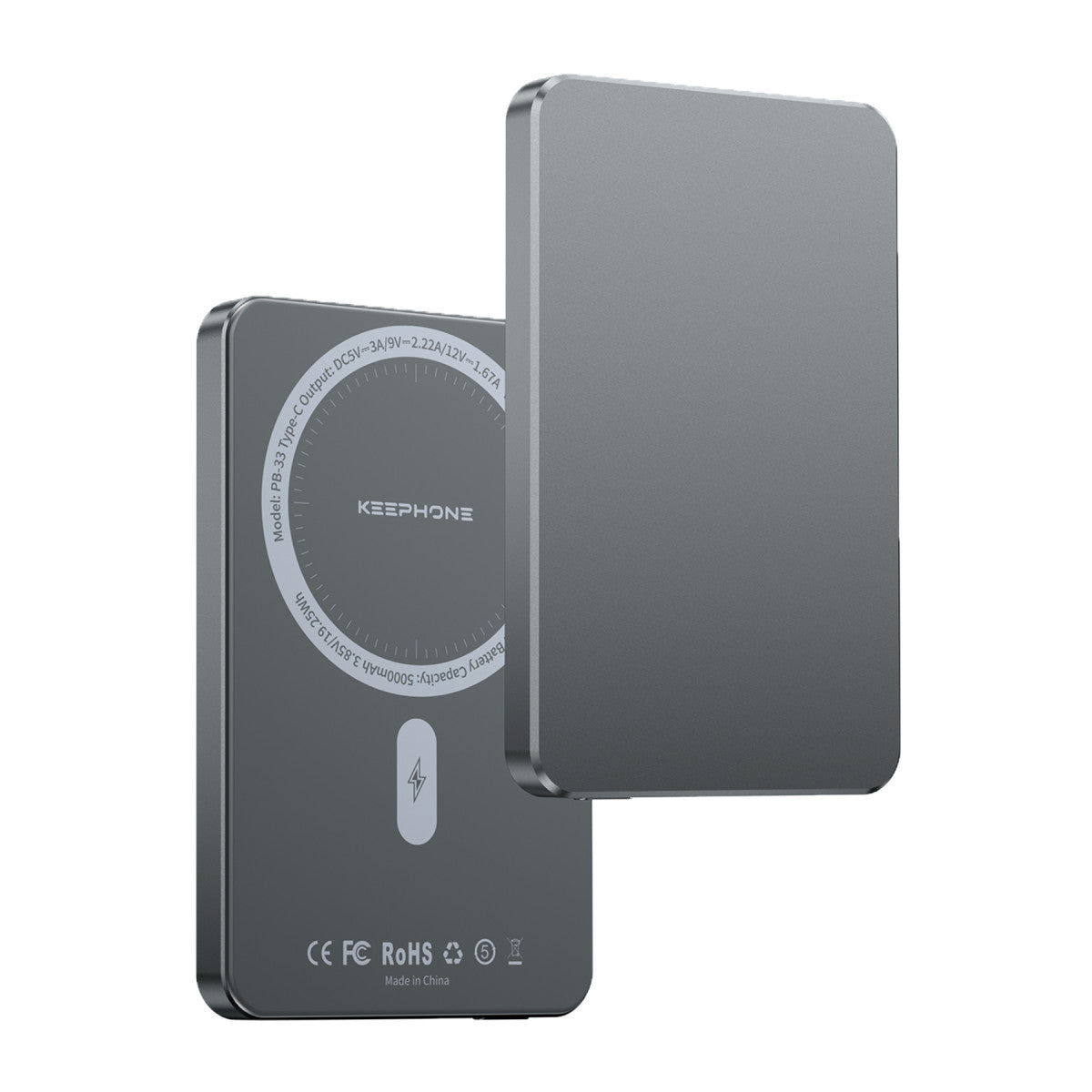 Keephone PB33 Lucci 5.000 mAh 20W Type-C 15W Kablosuz Şarj PD Magsafe Powerbank