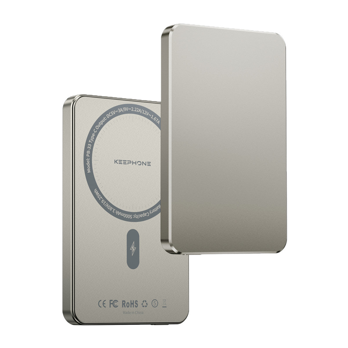 Keephone PB33 Lucci 5.000 mAh 20W Type-C 15W Kablosuz Şarj PD Magsafe Powerbank