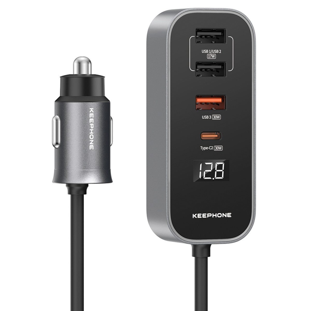 Keephone RevAmp CC14 2 Adet 17W USB 1 Adet 30W USB ve 1 Adet 30W Type-C Çıkışlı PD Hızlı Araç Şarj