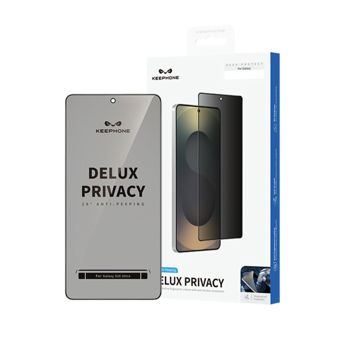 Keephone Samsung Galaxy S26 Ultra Delux Privacy 2.5D Hayalet Cam Ekran Koruyucu - kılıfxpremium