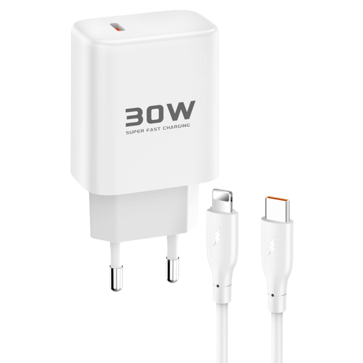 Joko JK89 30W Type-C Çıkışlı Ekstra DC66 1M Type-C to Lightning  Kablolu PD Şarj Cihazı