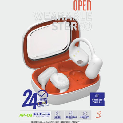 AP03-001 Kulak Üstü Bluetooth Kulaklık Beyaz