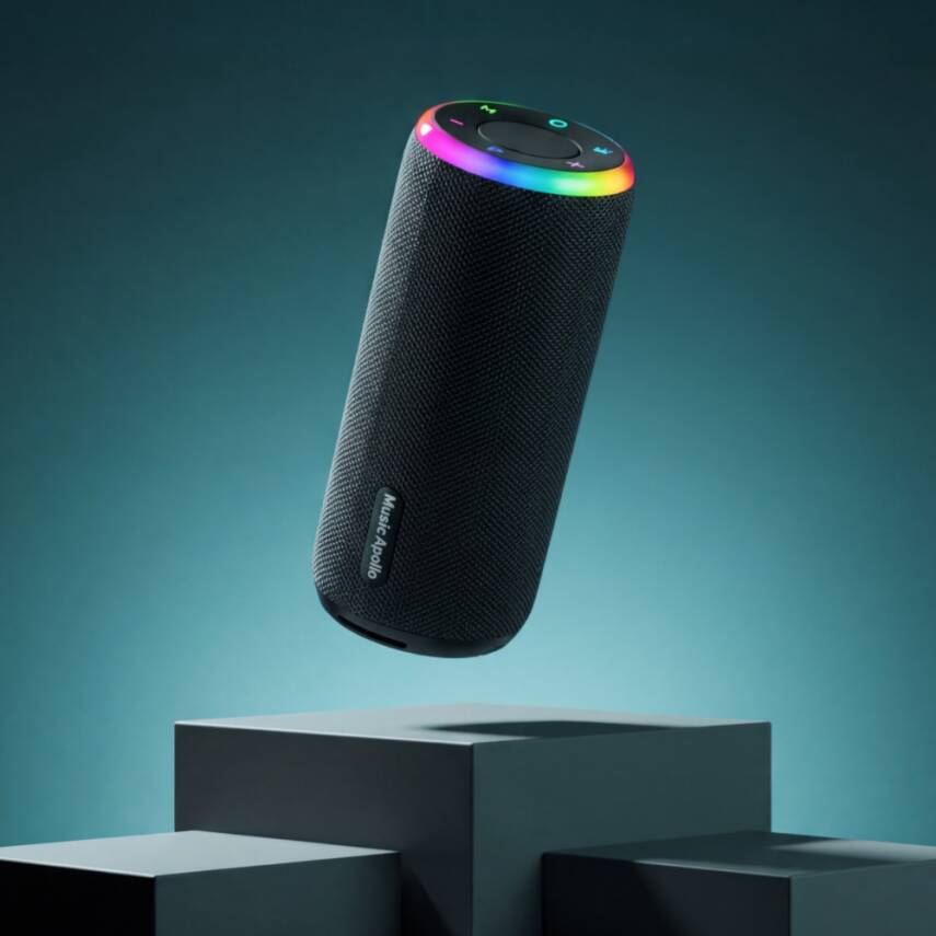 A12 BLUETHOOTH HOPARLÖR RGB IŞIKLI IPX4 TAŞINABİLİR KABLOSUZ SPEAKER / SİYAH