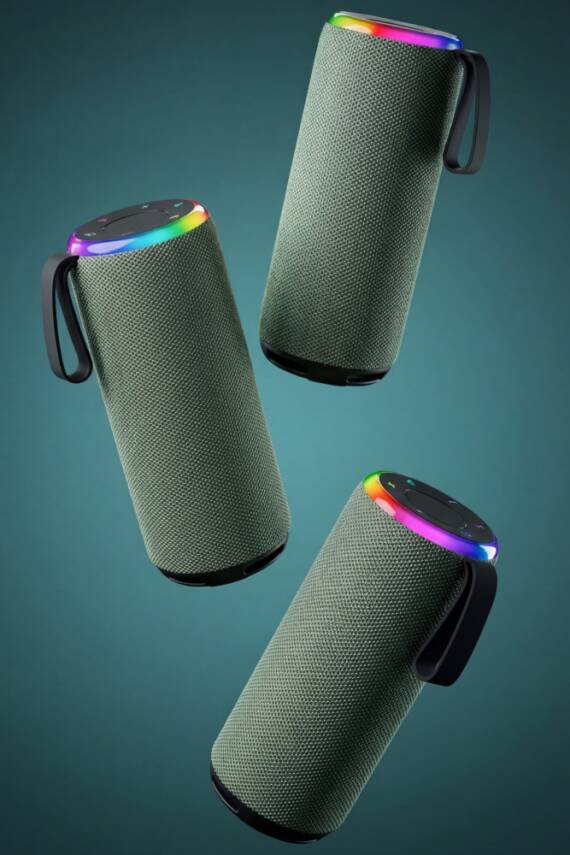 A12 BLUETHOOTH HOPARLÖR RGB IŞIKLI IPX4 TAŞINABİLİR KABLOSUZ SPEAKER / YEŞİL
