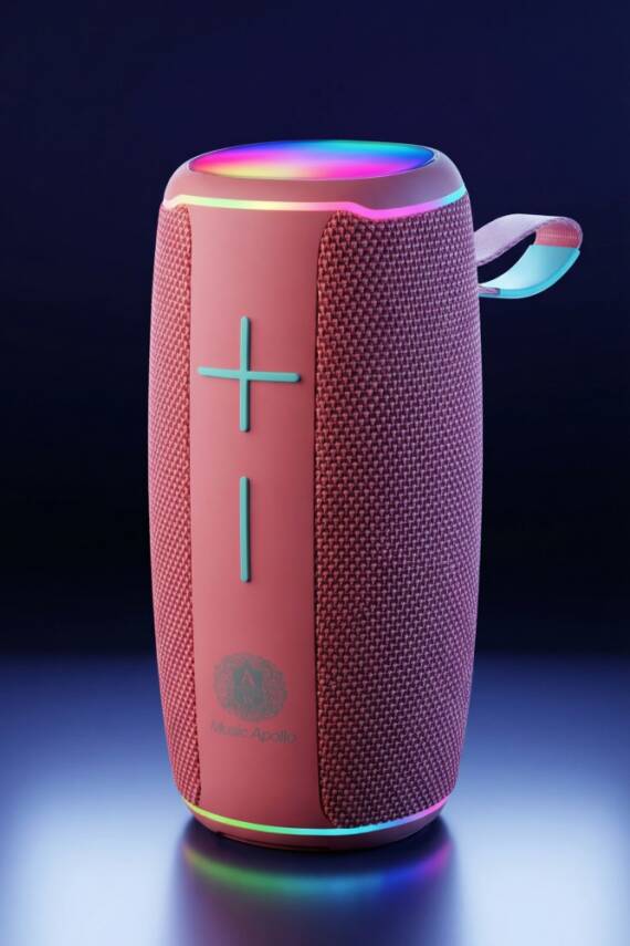 A18 20W BLUETOOTH HOPARLÖR IPX6 SU GEÇİRMEZ RGB IŞIKLI TAŞINABİLİR KABLOSUZ SPEAKER / PEMBE