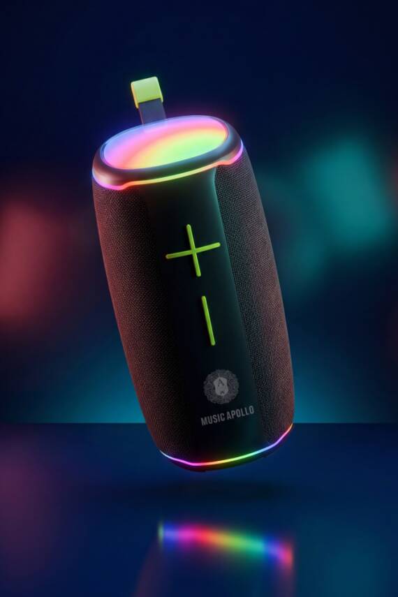 A18 20W BLUETOOTH HOPARLÖR IPX6 SU GEÇİRMEZ RGB IŞIKLI TAŞINABİLİR KABLOSUZ SPEAKER / SİYAH