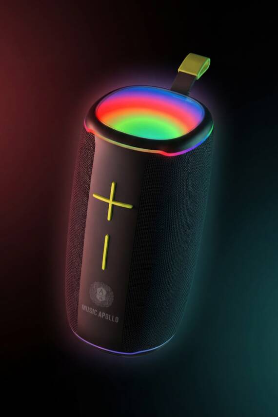 A18 20W BLUETOOTH HOPARLÖR IPX6 SU GEÇİRMEZ RGB IŞIKLI TAŞINABİLİR KABLOSUZ SPEAKER / SİYAH