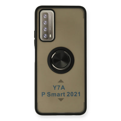 Newface Huawei P Smart 2021 Kılıf Montreal Yüzüklü Silikon Kapak