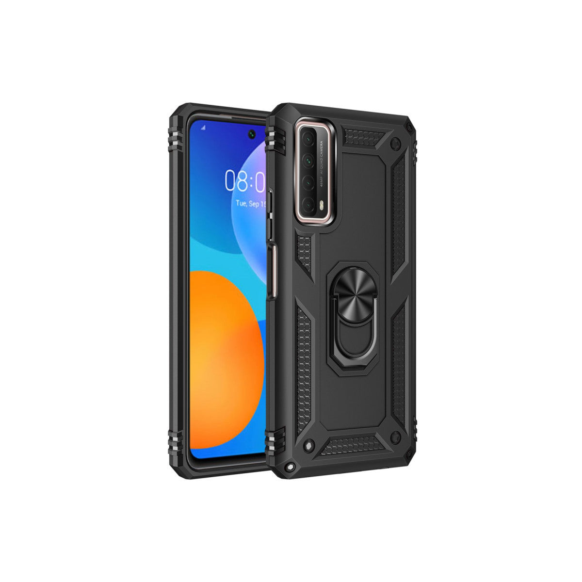 Newface Huawei P Smart 2021 Kılıf Sofya Yüzüklü Silikon Kapak