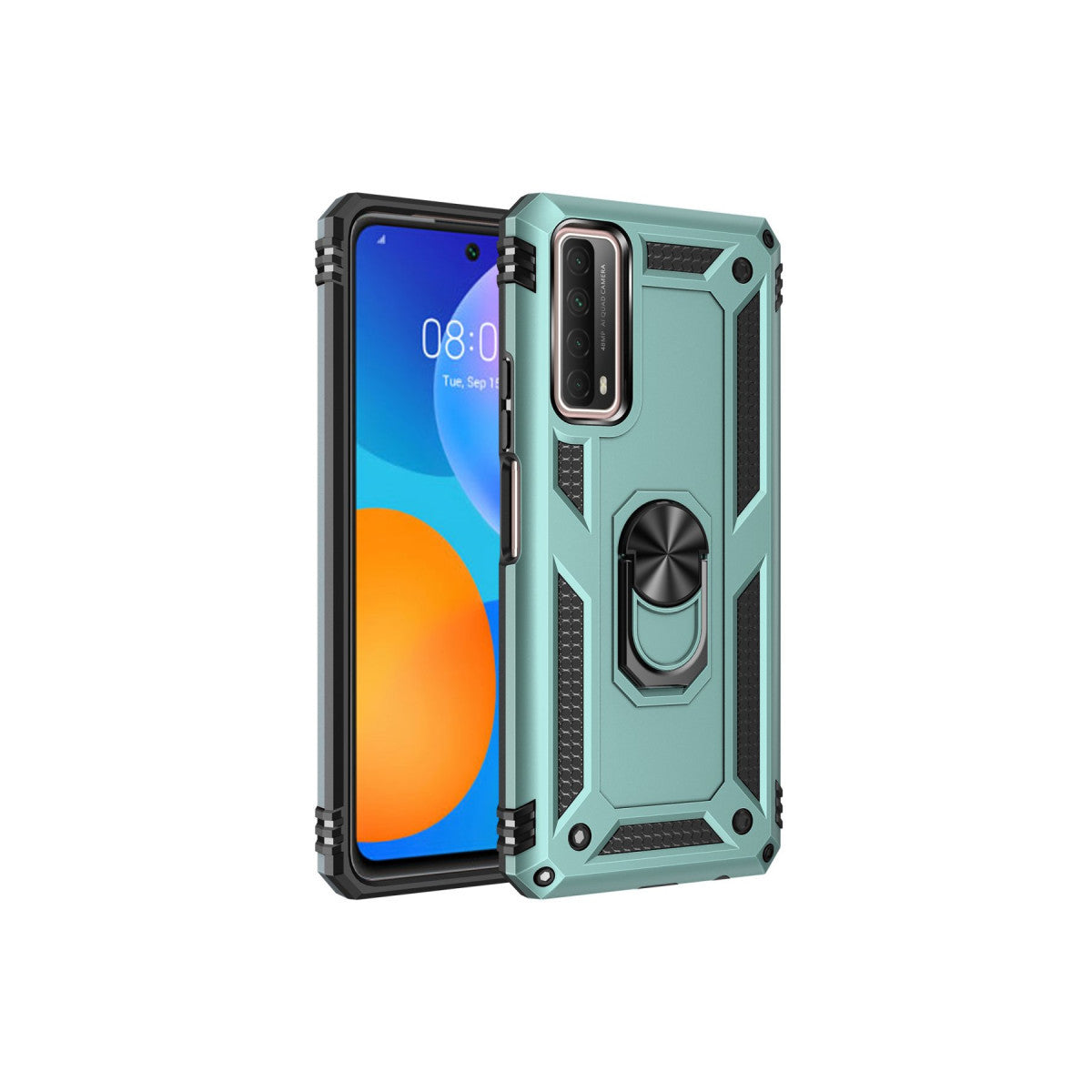 Newface Huawei P Smart 2021 Kılıf Sofya Yüzüklü Silikon Kapak