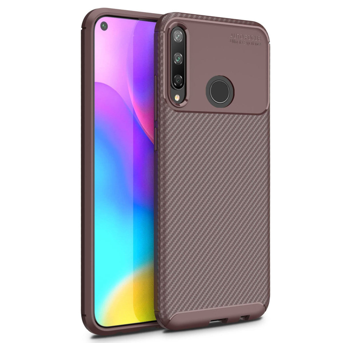 Newface Huawei P40 Lite E Kılıf Auto Focus Karbon Kapak