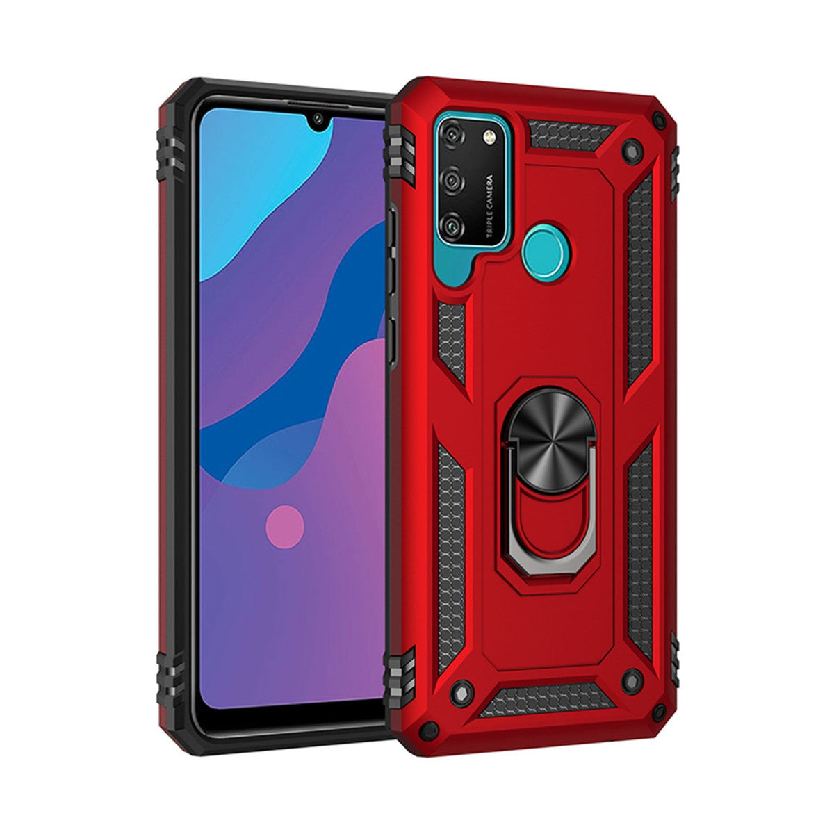 Newface Huawei Y6P Kılıf Sofya Yüzüklü Silikon Kapak