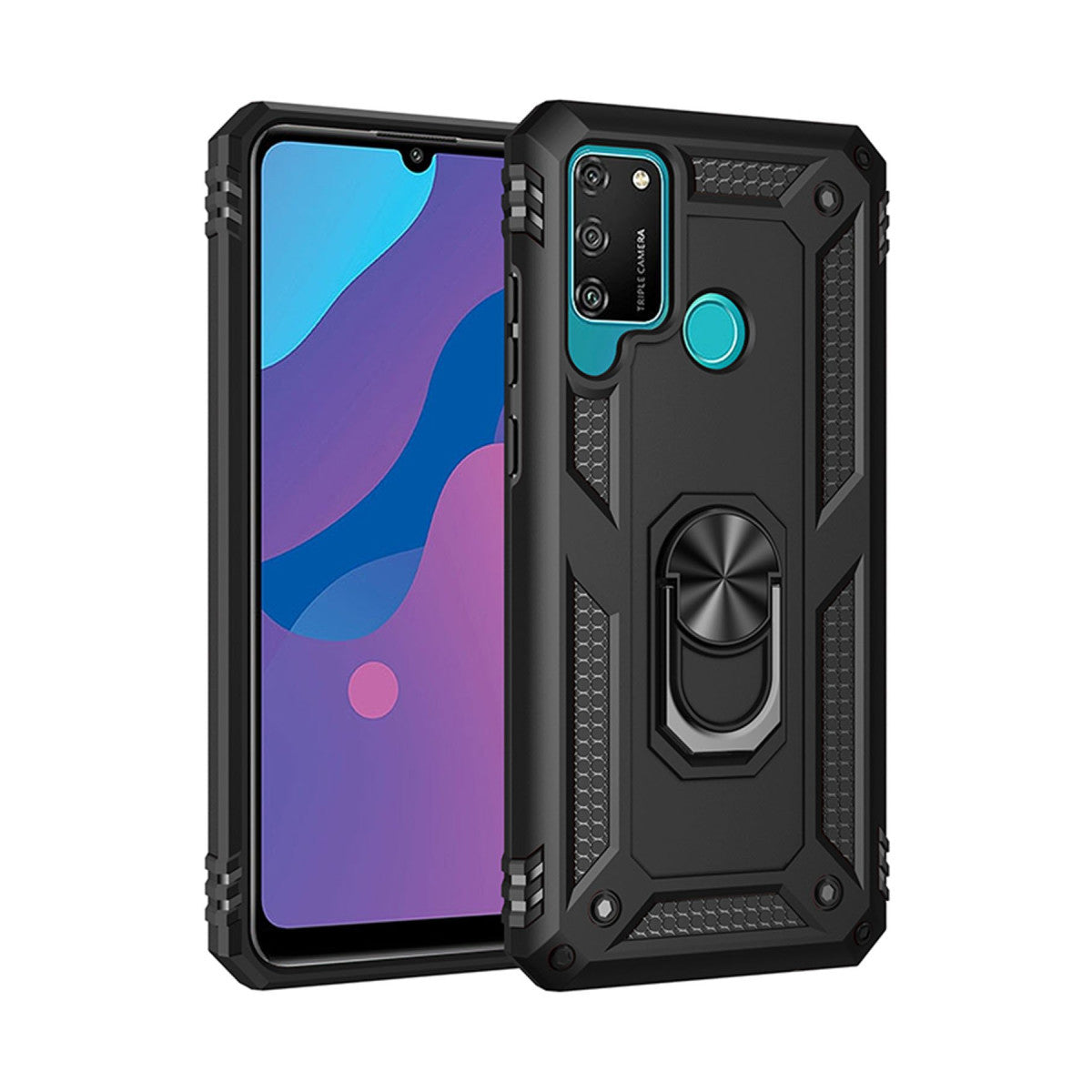 Newface Huawei Y6P Kılıf Sofya Yüzüklü Silikon Kapak