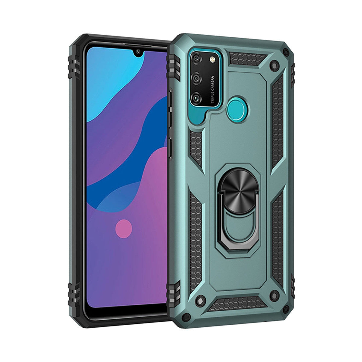 Newface Huawei Y6P Kılıf Sofya Yüzüklü Silikon Kapak