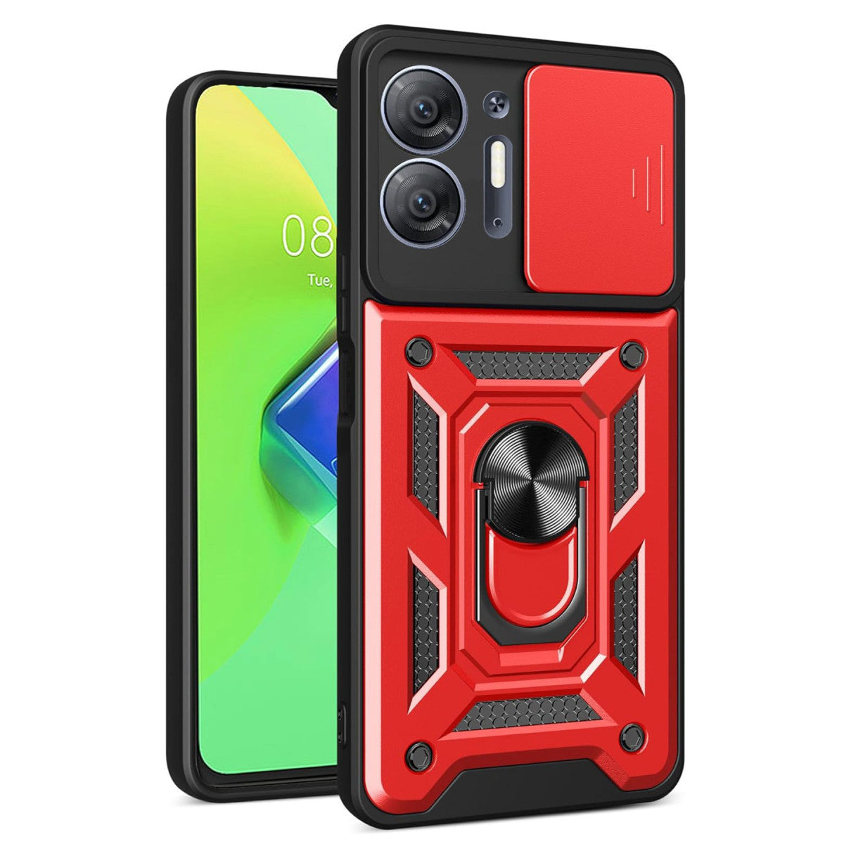 Newface İnfinix Hot 30 5G Kılıf Pars Lens Yüzüklü Silikon