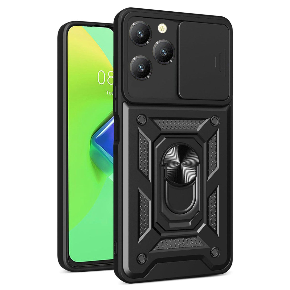 Newface İnfinix Hot 40 Pro Kılıf Pars Lens Yüzüklü Silikon